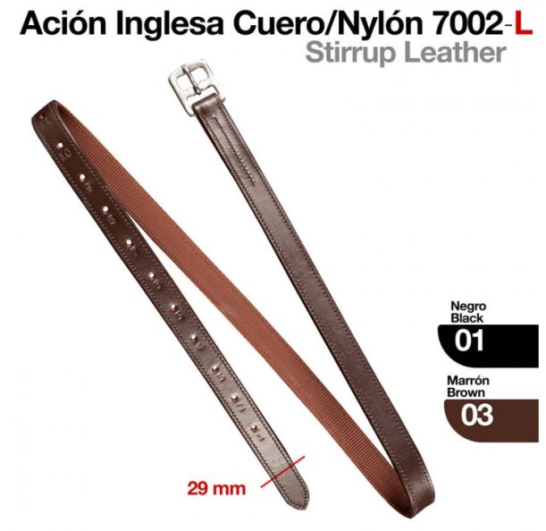 Ación Inglesa Cuero/Nylon 7002/L