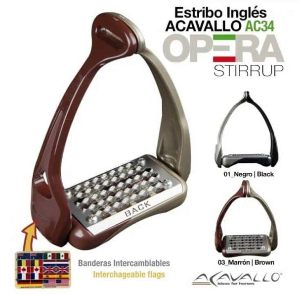Estribo Inglés Acavallo Opera Ac601 - Imagen 2