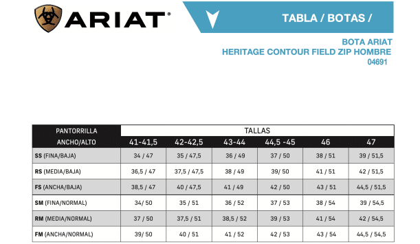 bota ariat heritage contour field zip hombre (par) - Imagen 6