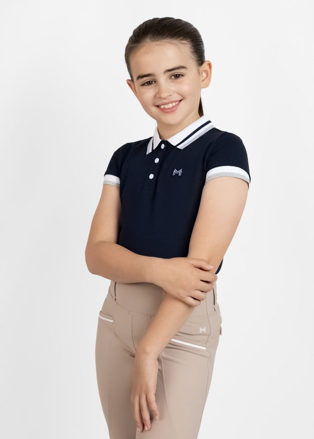 polo maximilian YR Glint Polo Shirt (Navy) - Imagen 2