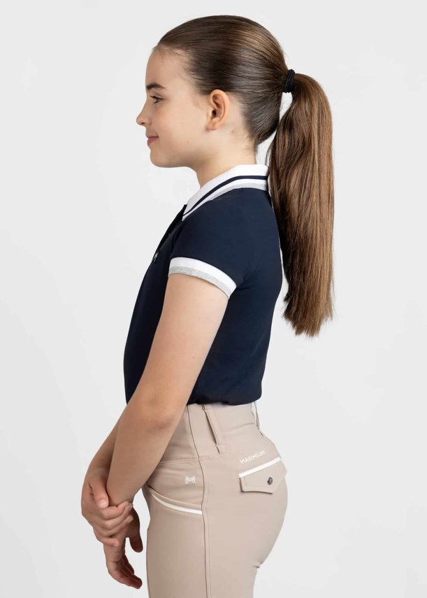 polo maximilian YR Glint Polo Shirt (Navy) - Imagen 3