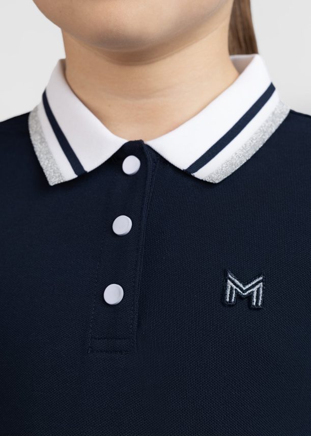 polo maximilian YR Glint Polo Shirt (Navy) - Imagen 6