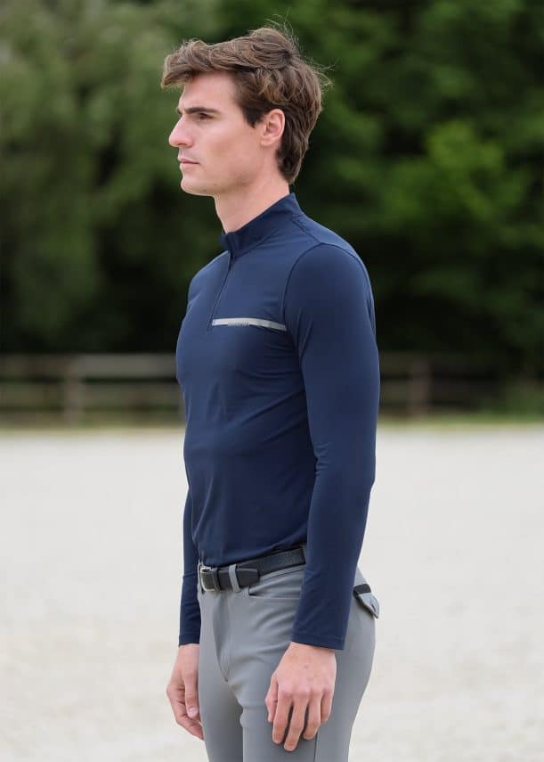 camisa maximilian sunblocker para hombre (navy) - Imagen 3
