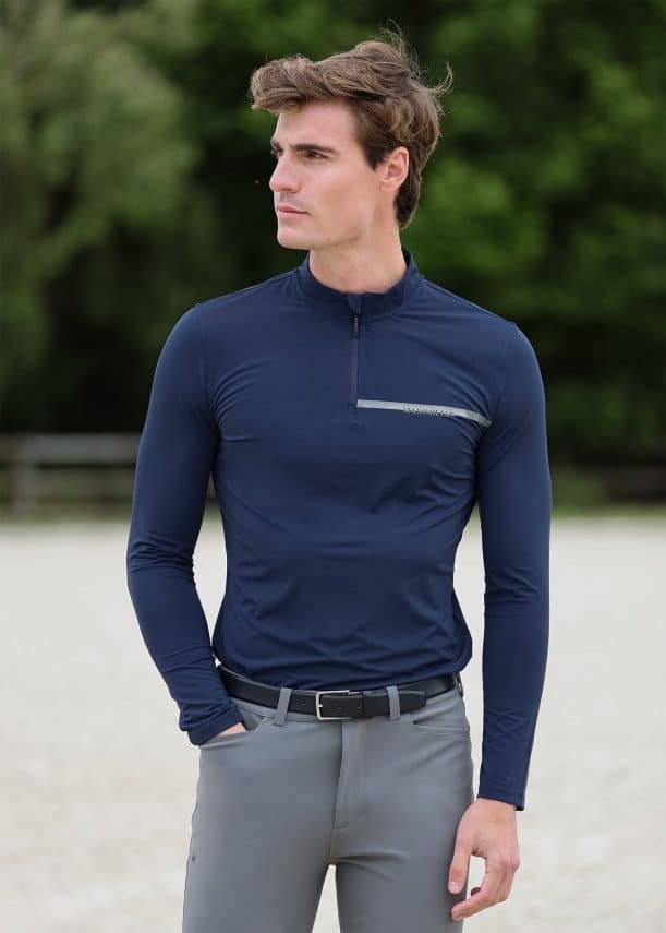 camisa maximilian sunblocker para hombre (navy)