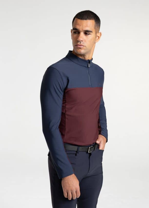 maximilian kent base layer (navy/burgundy) - Imagen 3