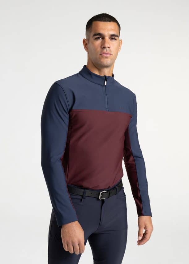 maximilian kent base layer (navy/burgundy) - Imagen 6