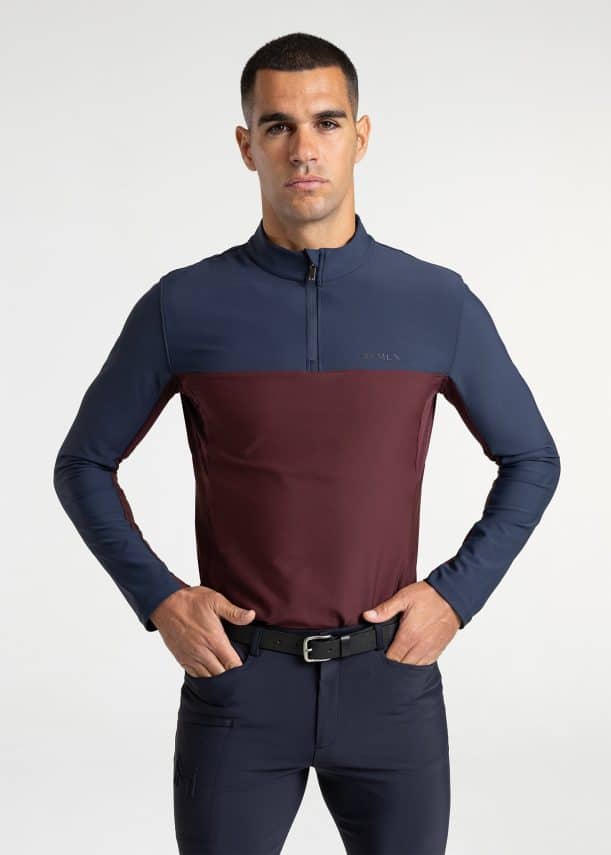 maximilian kent base layer (navy/burgundy)