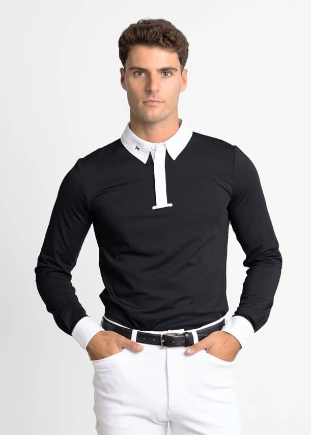 maximilian active long sleeve competition shirt (black) - Imagen 4