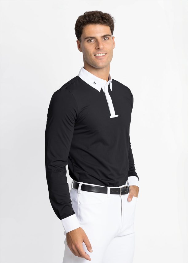 maximilian active long sleeve competition shirt (black) - Imagen 6