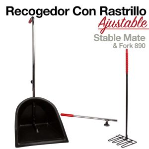 RECOGEDOR CON RASTRILLO AJUSTABLE