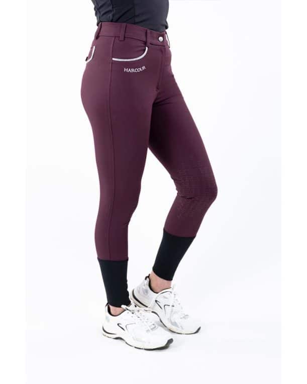 Pantalon harcour Jaltika  de montar con sistema grip rodilla (Berenjena) - Imagen 5