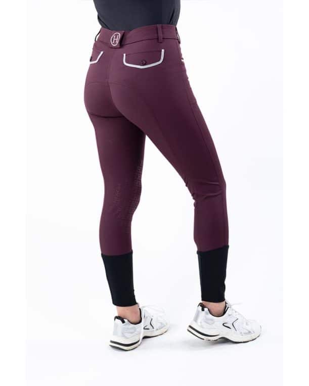 Pantalon harcour Jaltika  de montar con sistema grip rodilla (Berenjena) - Imagen 4