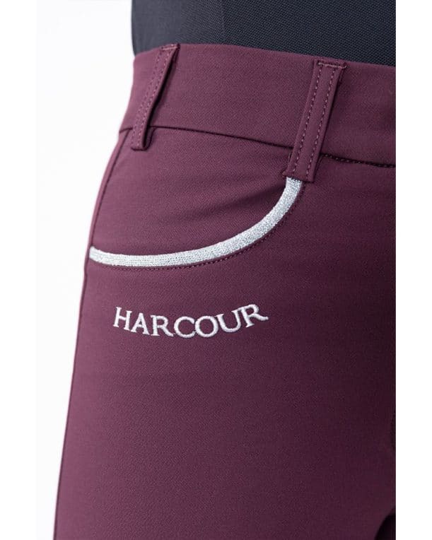 Pantalon harcour Jaltika  de montar con sistema grip rodilla (Berenjena) - Imagen 2